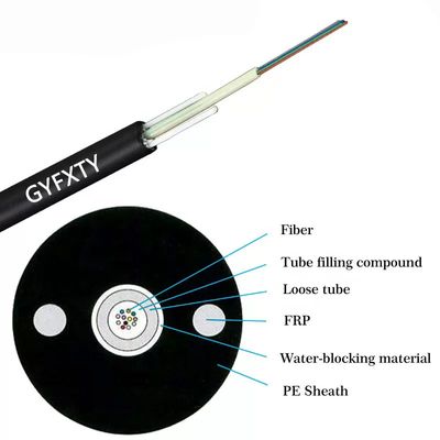 GYFXTY 12Core Outdoor FTTH Ground Drop Cable Central Loose Tube All-Dielectric Fiber Optic Cable