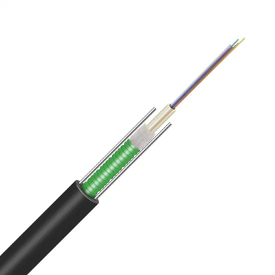 2-24 Core GYXTW Central Tube Fiber Optic Cable com distância de 24m e certificação ISO45001
