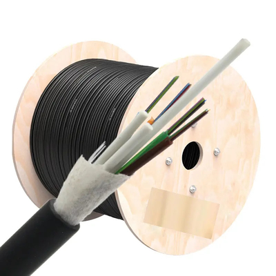 G652D Tipo de Fibra Aérea GYFTY Cabo de Fibra Óptica 2-144 núcleo chapéu HDPE não blindado para auto-sustentamento