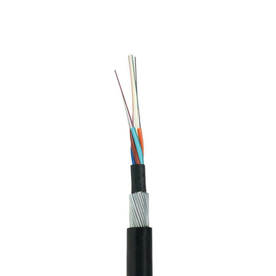 Cabos de fibra óptica blindados ao ar livre G652D GYTA 12 núcleo tubo solto de alumínio fita PE chapéu ideal para instalação de rede de backbone