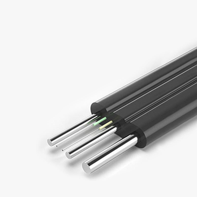Cabos FTTH de saída para o exterior GJYXCH 1 Núcleo de fibra óptica G657A1 Com membro de resistência de aço