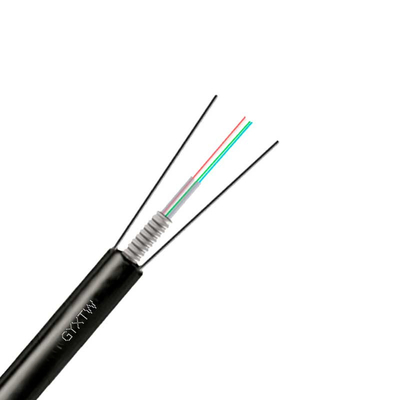 G652D GYXTW Cabo de Fibra Óptica para Exterior 48 Fios Estrutura Bloqueio de Água Reforçada com Fio de Aço Jaqueta PE para Rede Backbone