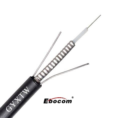 GYXTW 12 núcleo de modo único cabo de fibra óptica exterior G652D fita de aço blindado tubo solto PE jaqueta para telecomunicações de longa distância