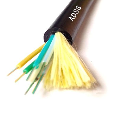 Cabo de Fibra Óptica ADSS 48 Fios G652D Monomodo para Vão de 100m | Opções de Jaqueta Simples e Dupla