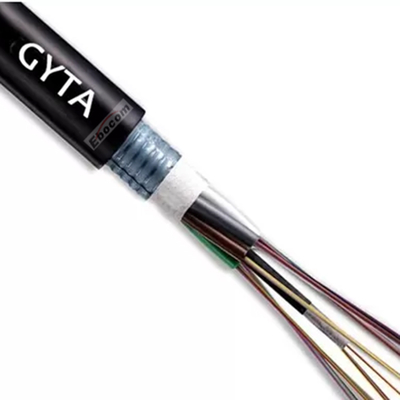 Cabo de Fibra Óptica GYTA 4 Núcleos Blindado G652D Design de Tubo Solto Jaqueta Externa PE Transmissão Estável para Redes Backbone e Acesso