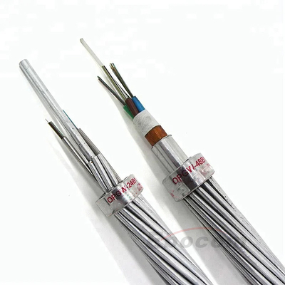 Cabo de fio terra aéreo OPGW48B1-50 24 48 72 96 núcleos para torre de comunicação de rede 220KV