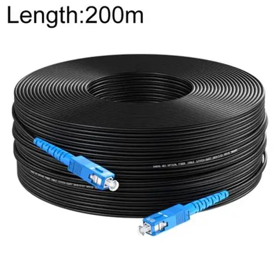 Cabo de ligação FTTH Drop G657A1 de 1 núcleo com conector SC Jumper de fibra monomodo